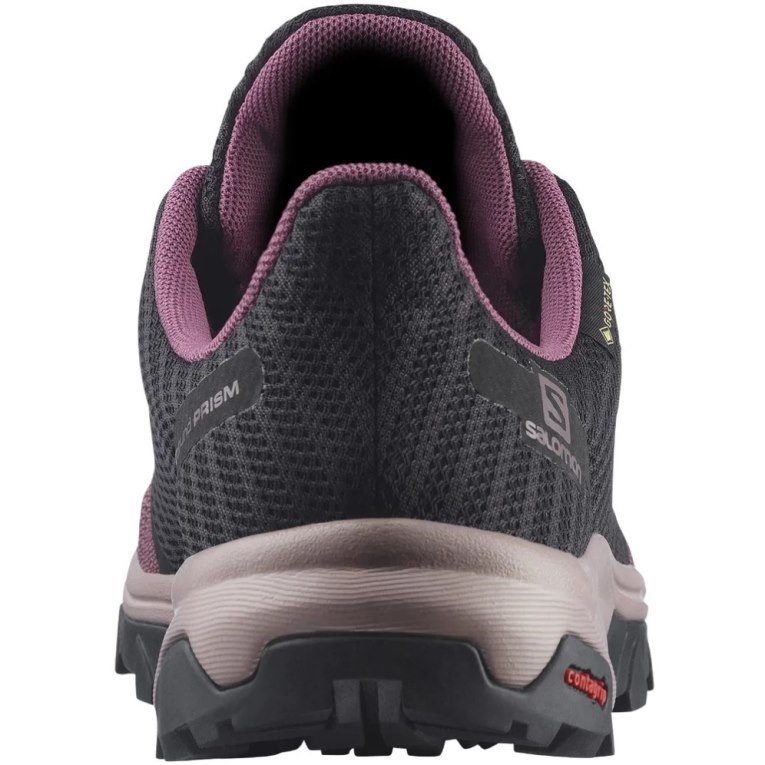 Black / Purple Salomon Outbound Prism GTX Women's Hiking Shoes | PH 80592I